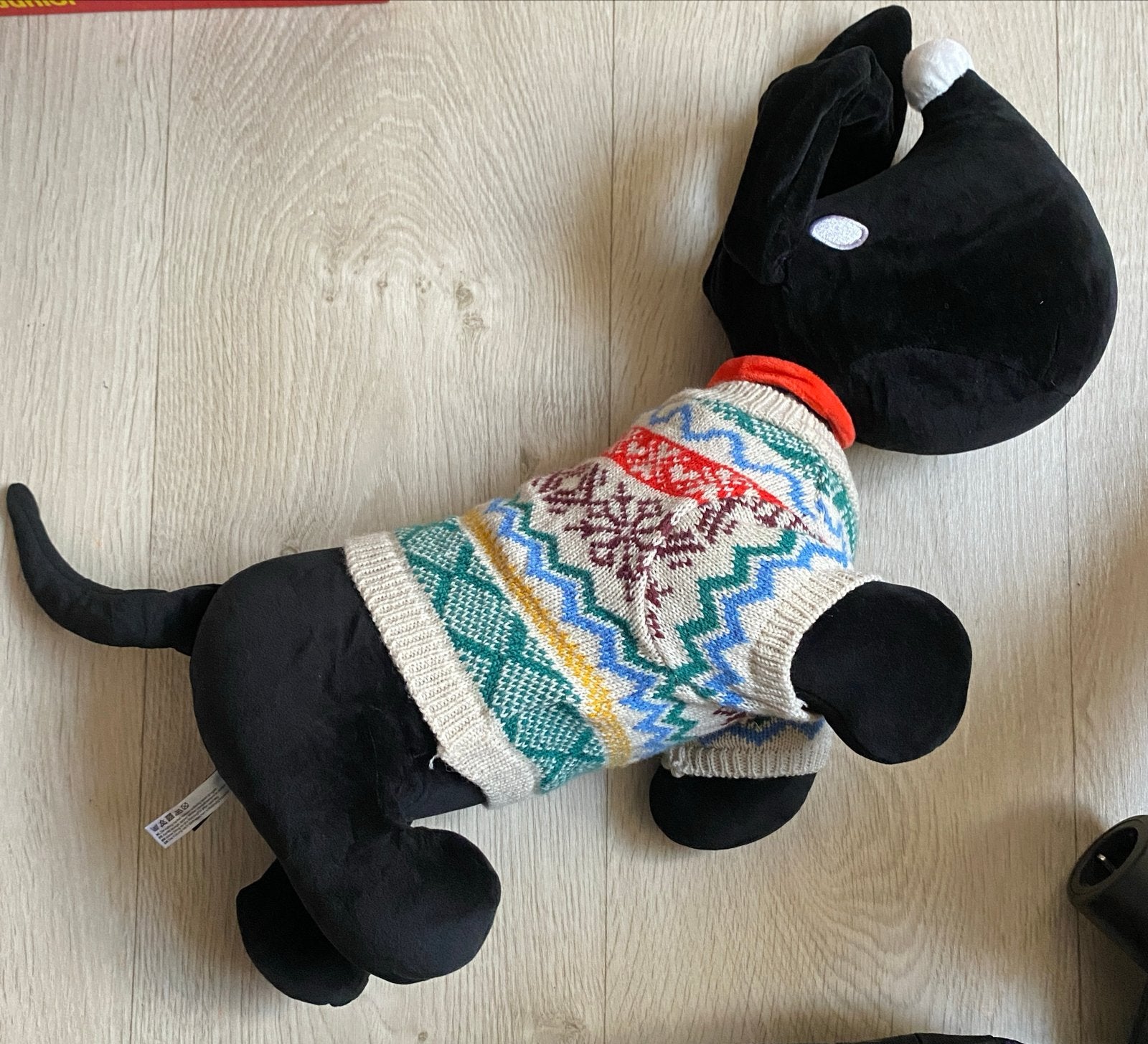 Zwarte Takki Knuffel met Kersttrui - Zo goed als nieuw, Zwart, Zo goed als nieuw, Middelgroot (20 tot 80 cm), Met kleding of accessoire