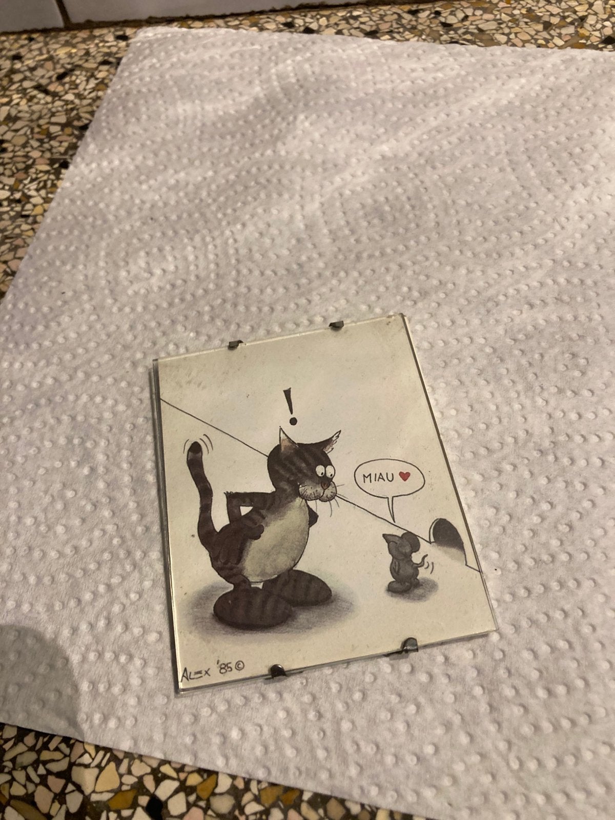 Leuk plaatje poes, Antiek en Kunst, Ophalen of Verzenden