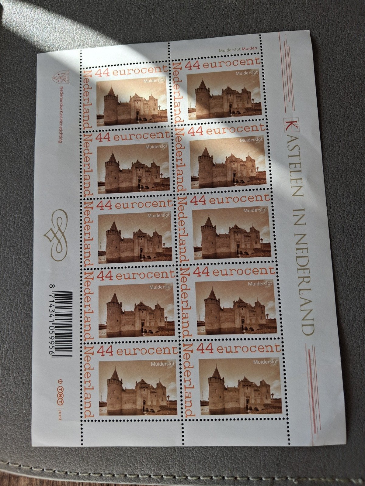 10 zegels muiderslot waarde € 4.40, Verzenden, Na 1940, Postfris