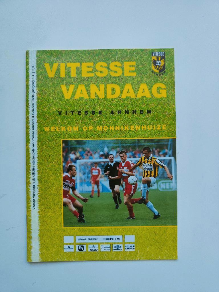 Vitesse - Ajax officieel programma seizoen 1993-1994, Verzenden, Zo goed als nieuw, Ajax, Overige typen