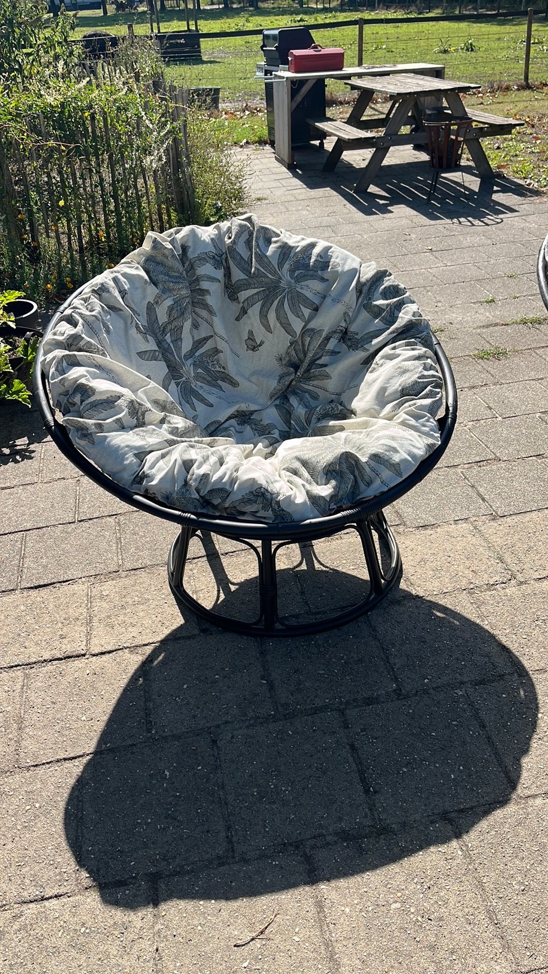Papasan stoelen mooie print, Huis en Inrichting, Ophalen, Gebruikt, Overige kleuren, Bohemian ibiza