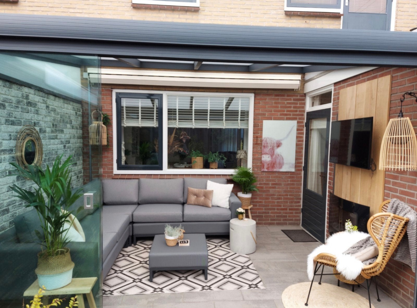 Houten witte luxaflex, Ophalen, Gebruikt, Overige typen, Minder dan 250 cm