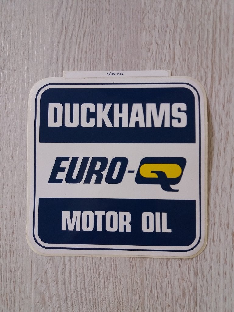 sticker DUCKHAMS EURO MOTOR OIL, Ophalen of Verzenden, Zo goed als nieuw, Merk