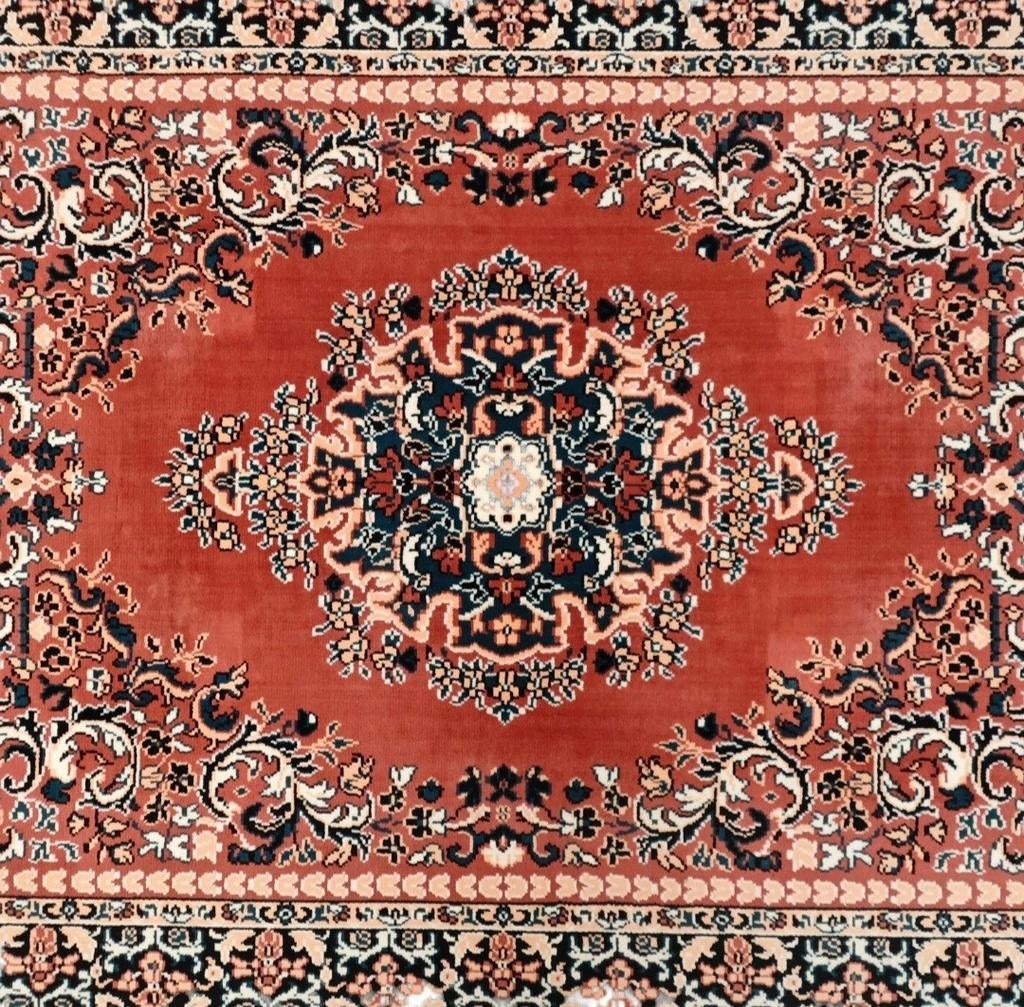 Vintage oosters vloerkleed oud roze medallion 170x223cm, Huis en Inrichting, Stoffering | Tapijten en Kleden, Onbekend@voorbeeld.com