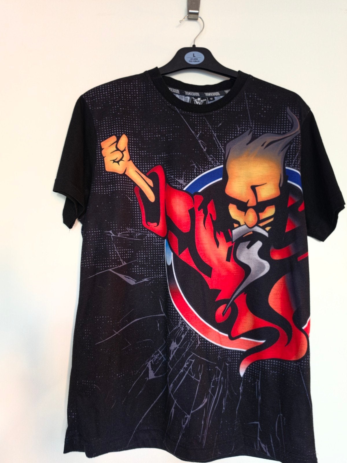 Thunderdome Die Hard T-shirt - Zwart met Wizard print, Maat 48/50 (M), Thunderdome, Zwart, Ophalen of Verzenden