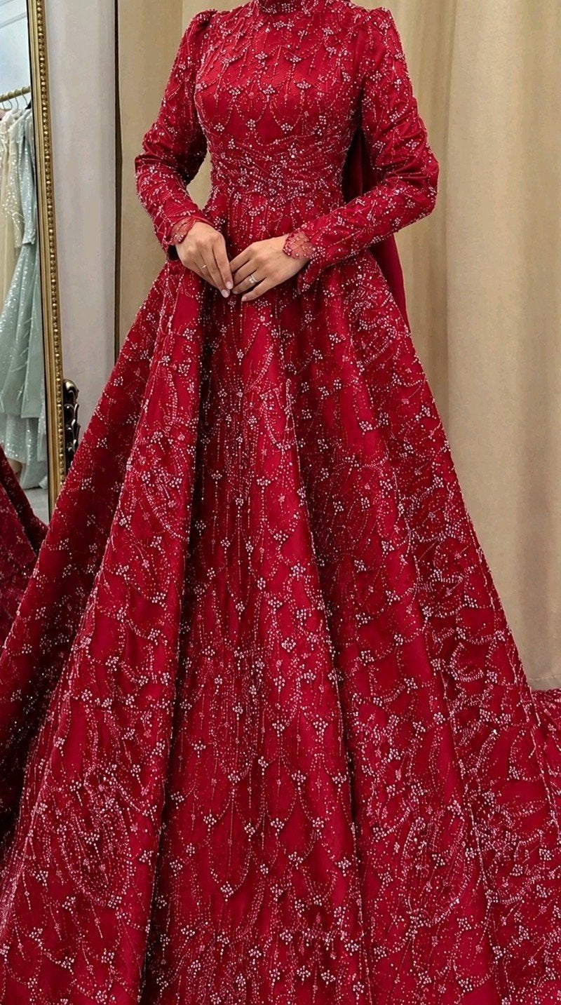 Prachtige Rode jurk Hennajurk/Verlovingsjurk, Kleding | Dames, Maat 38/40 (M), Ophalen of Verzenden, Zo goed als nieuw, Rood