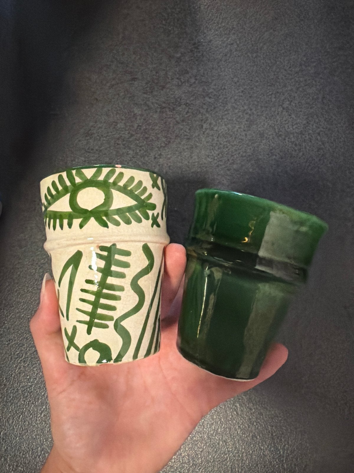 Marokkaanse koffiekopjes - Handgemaakt, Keramiek, Ophalen of Verzenden, Zo goed als nieuw, Overige stijlen