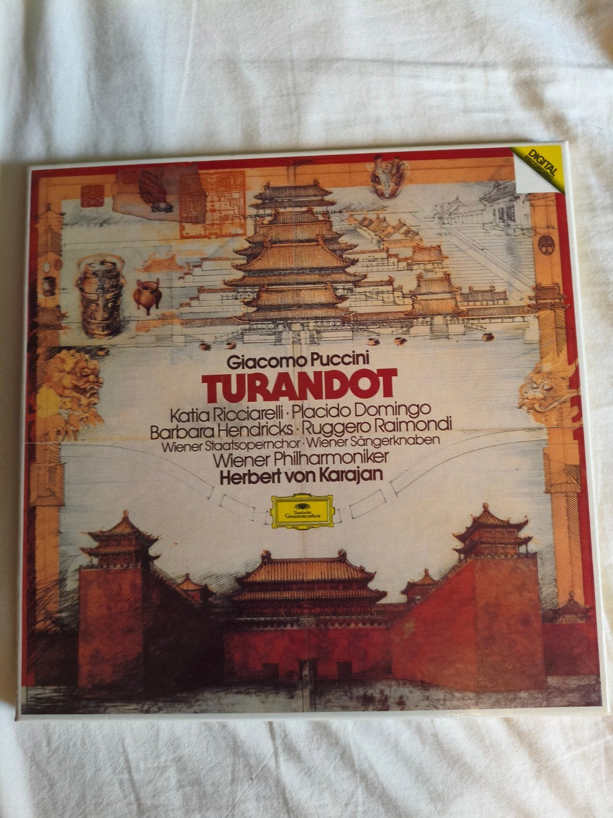 puccini turandot - 3 lp boxset deutsche grammophon, Boxset, Ophalen of Verzenden, Zo goed als nieuw, Romantiek