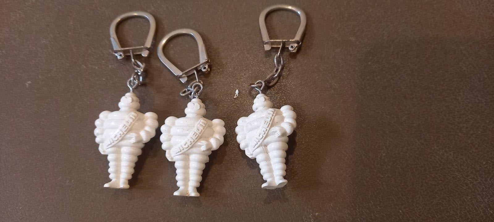 Set van 3 vintage Michelin Bibendum sleutelhangers, Ophalen of Verzenden, Gebruikt, Merk