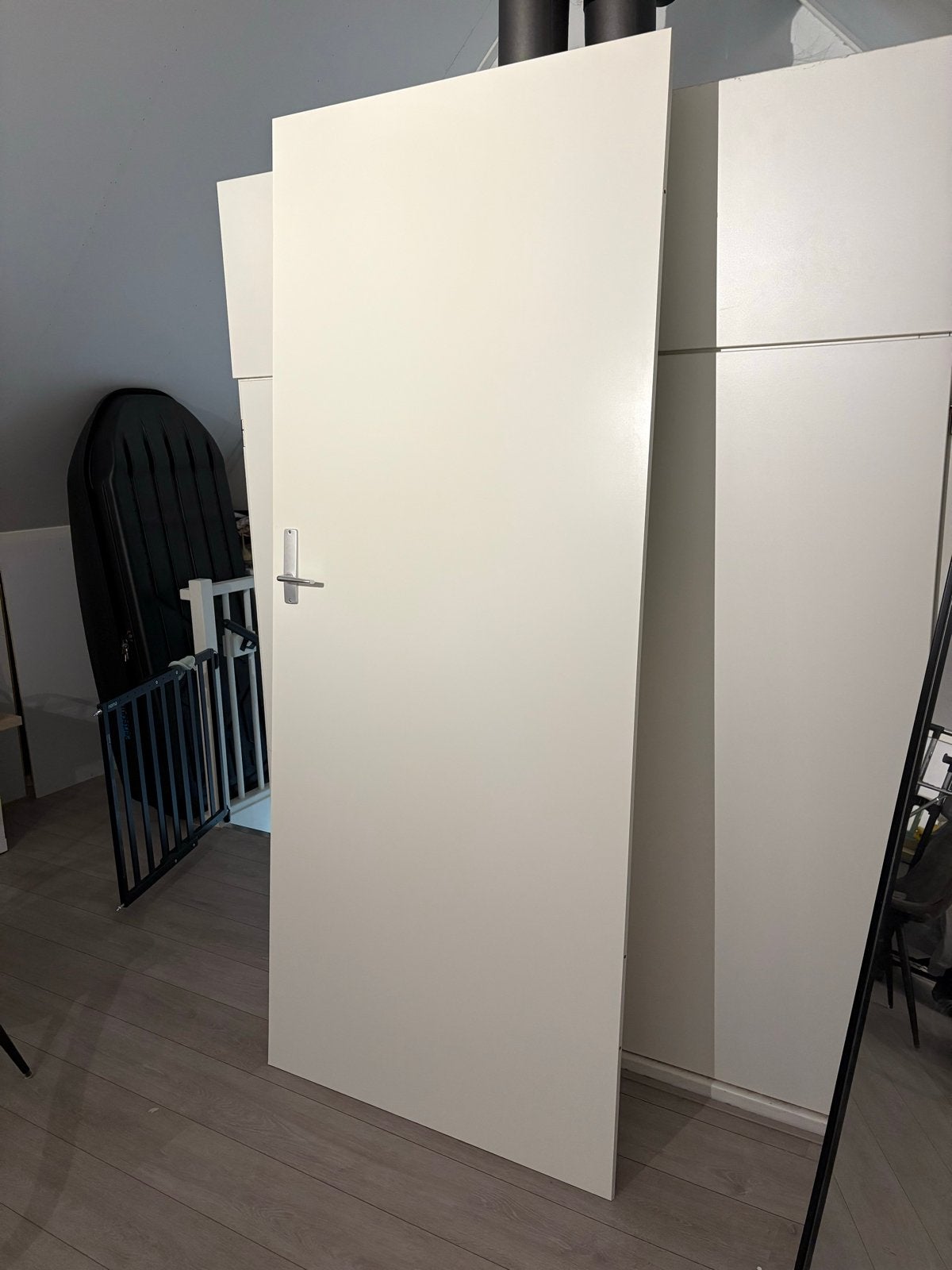 Witte binnendeur met klink - 232x95 cm, Gebruikt, 80 tot 100 cm, 215 cm of meer, Binnendeur
