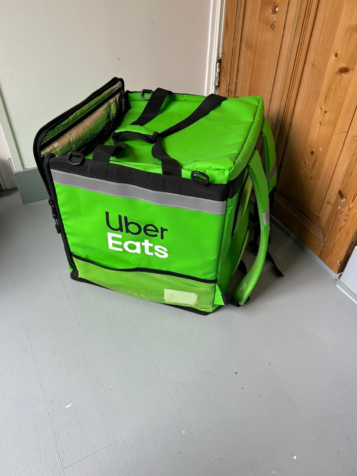 ZGAN Grote Uber Eats bezorgtas, Fietsen en Brommers, Ophalen, Zo goed als nieuw