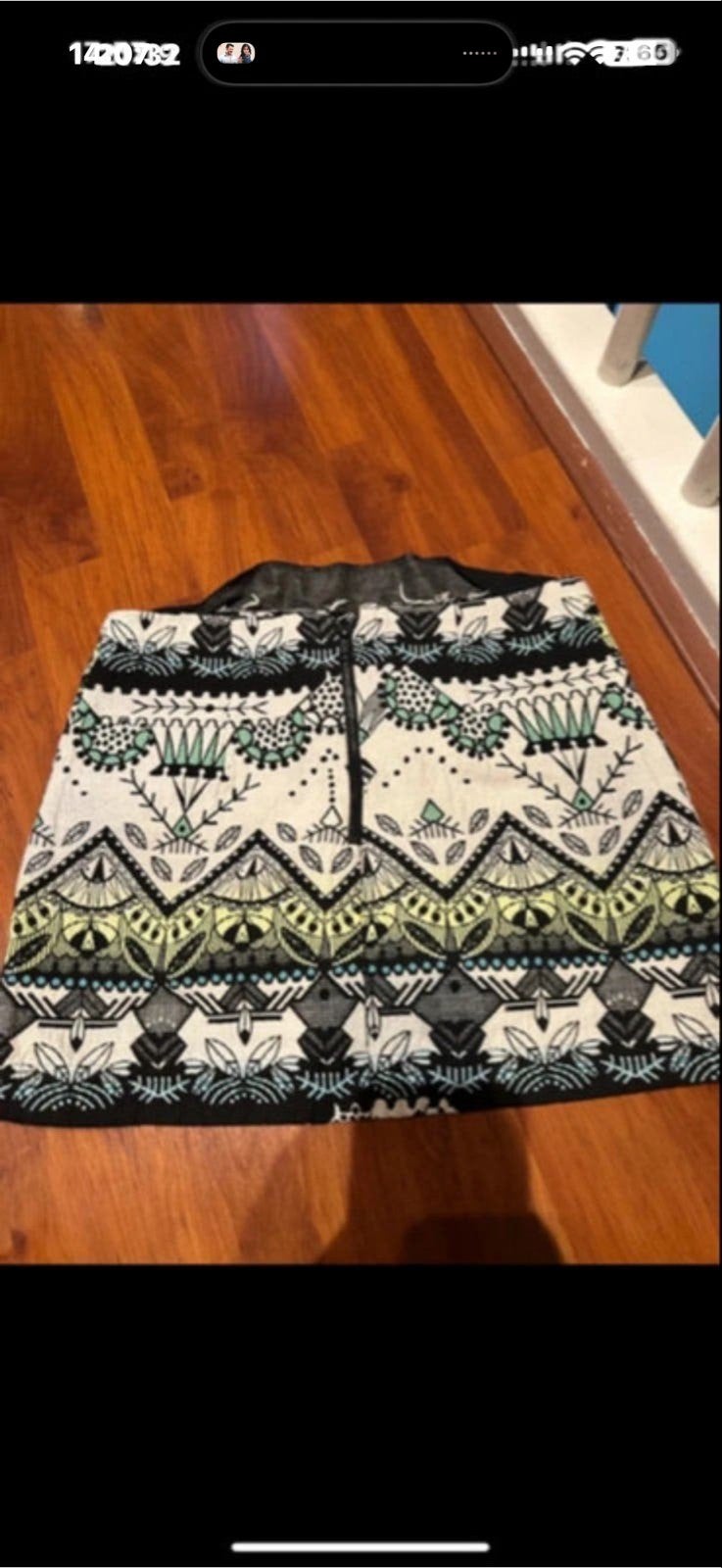 Topshop mini rok met patroon, maat 36, Meerkleurig, Ophalen of Verzenden, Zo goed als nieuw, Maat 36 (S)