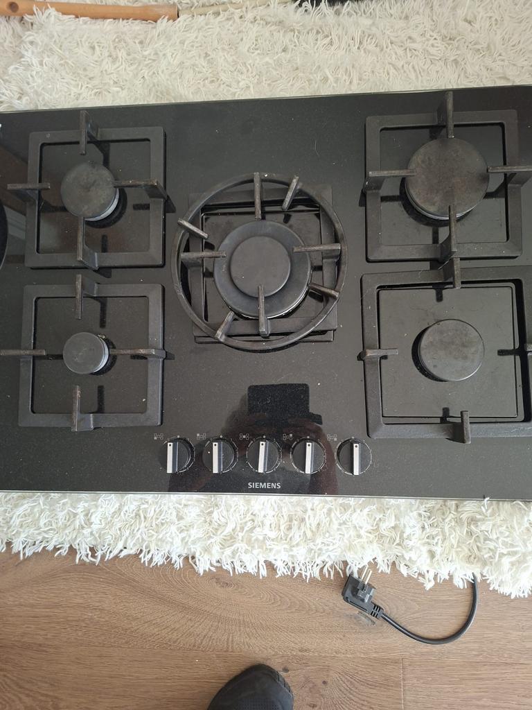 Siemens gaskookplaat 75 cm met 5 branders, Ophalen, Gebruikt, Inbouw, Gas