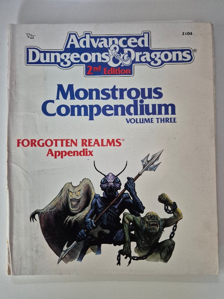 AD&D – Monstrous Compendium Volume 3: Forgotten Realms  TSR, Ophalen of Verzenden, Gebruikt, Historisch, Boek of Catalogus