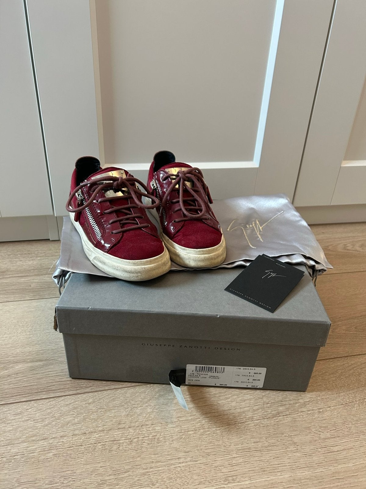 Giuseppe Zanotti sneakers maat 35, Ophalen, Sneakers of Gympen, Gedragen, Rood
