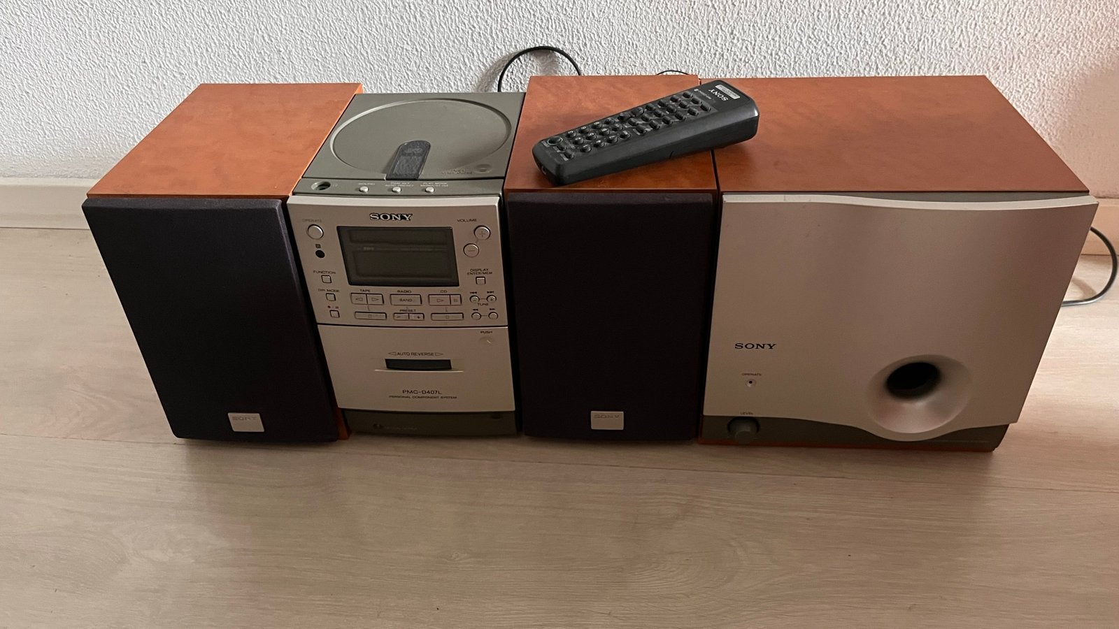 Sony PMC-D407L Radio met CD en Cassette, Ophalen, Gebruikt, Cassettedeck, Microset
