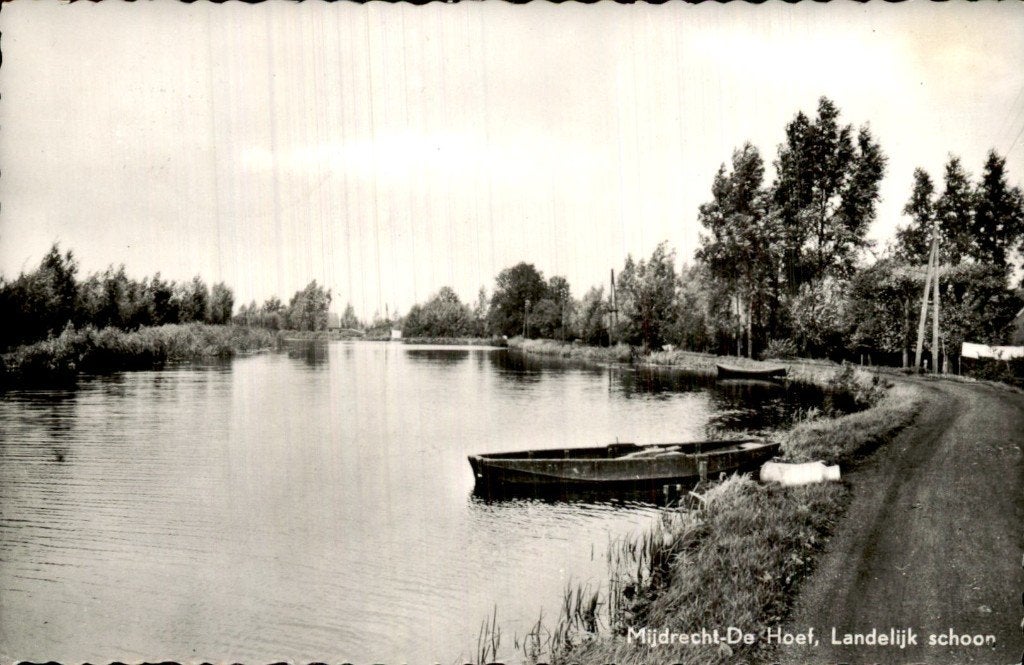 Mijdrecht-De Hoef - Boot - Landelijk schoon, Verzamelen, Ophalen of Verzenden, 1940 tot 1960, Gelopen, Utrecht
