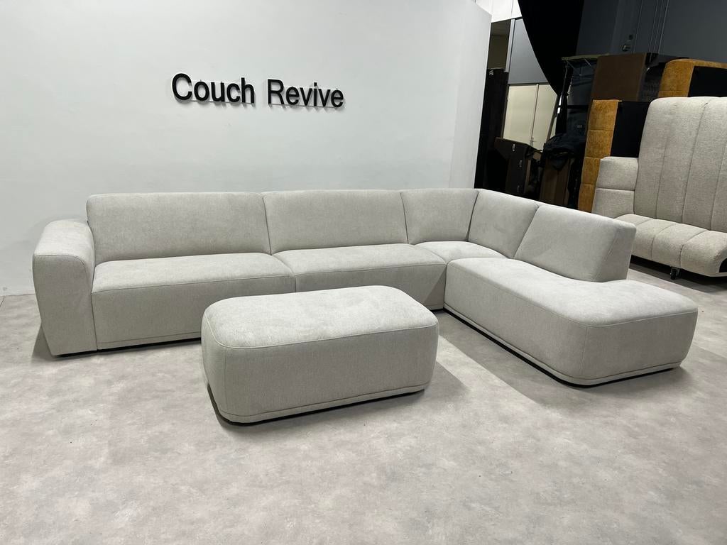 GRATIS LEVERING Beige Hoekbank 350x225, -, Verzenden, -, Zo goed als nieuw