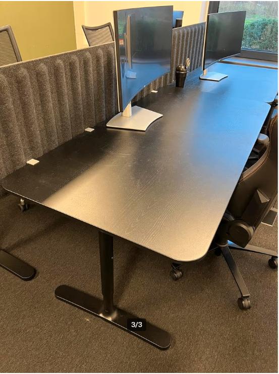 IKEA BEKANT bureau 160x80 – €40 | meerdere beschikbaar, Ophalen, Gebruikt, IKEA, Overige materialen