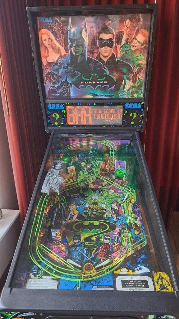 SEGA - Data East Batman Forever flipperkast, Verzamelen, Automaten | Flipperkasten, Ophalen, Elektronisch, Flipperkast, Data East
