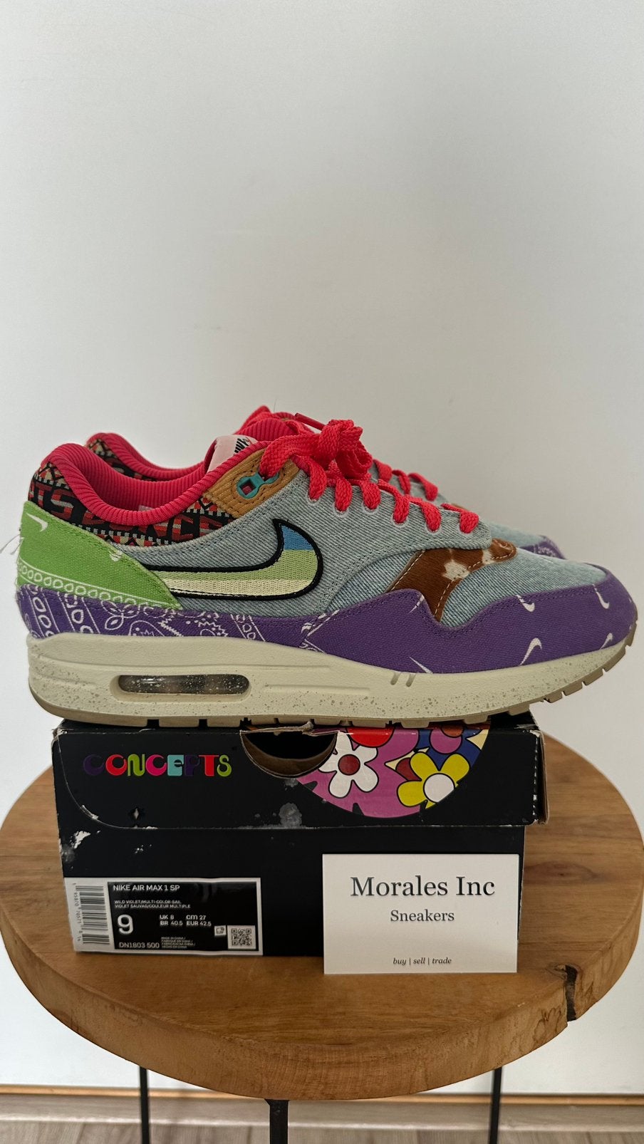 Nike Air Max 1 x Concepts ‘Far Out’ (2022) EU 42.5 top staat, Kleding | Heren, Schoenen, Ophalen of Verzenden, Overige kleuren