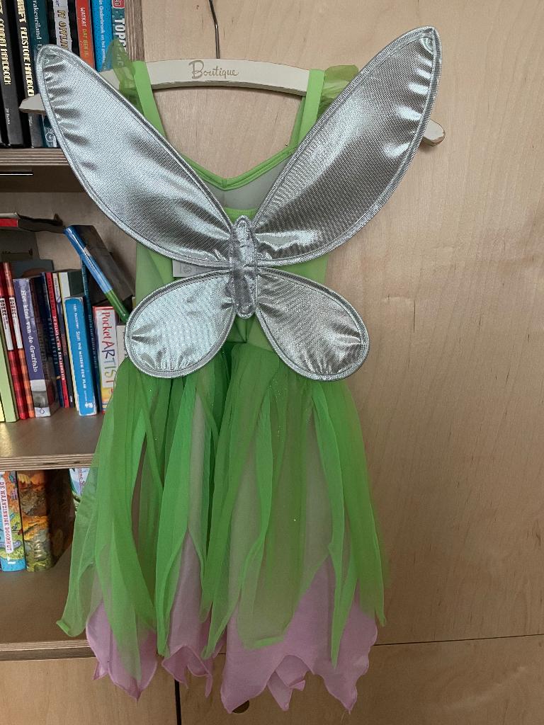 Tinkerbell jurk maat 98-104, Ophalen of Verzenden, Zo goed als nieuw, 104 of kleiner, Meisje