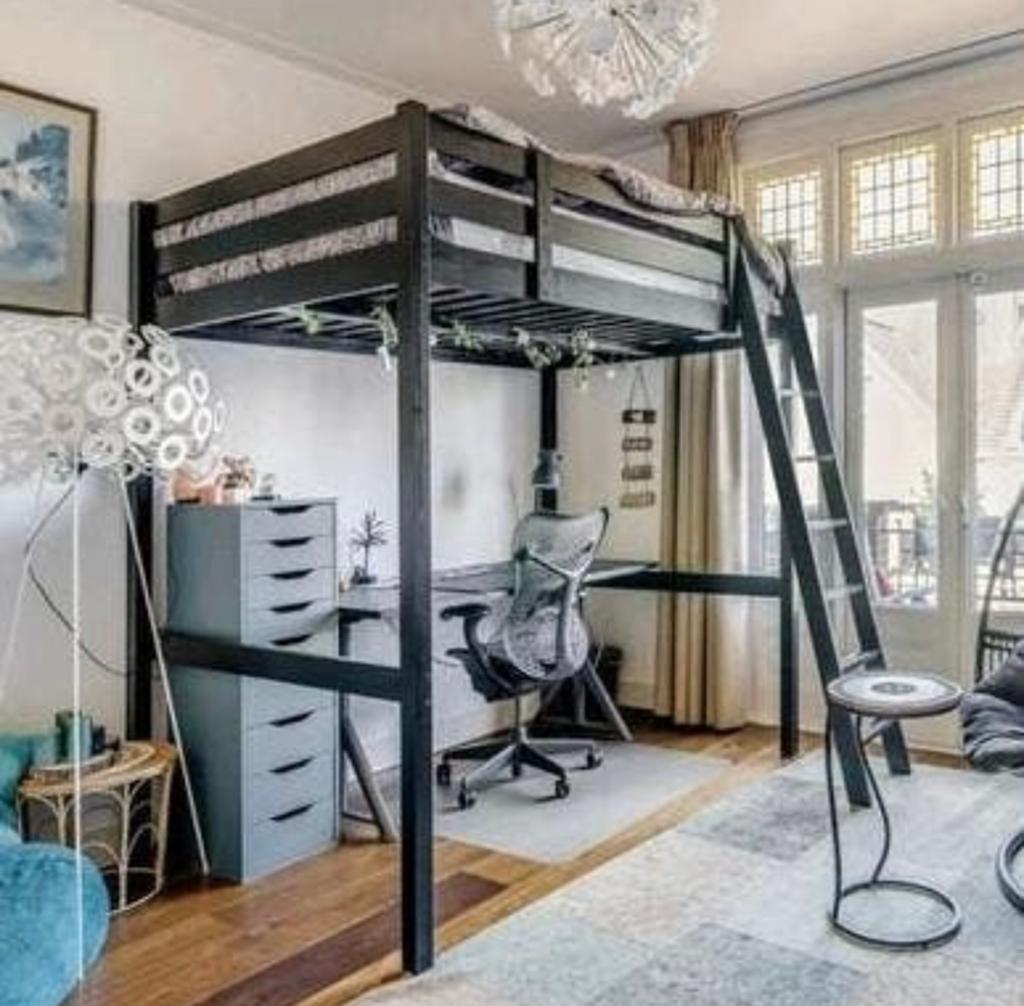 Hoogslaper, Huis en Inrichting, Slaapkamer | Stapelbedden en Hoogslapers, Ophalen, Hoogslaper, 140 cm, Zo goed als nieuw