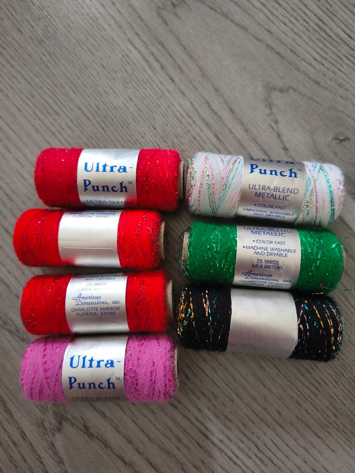 7 rollen Ultra-Punch Metallic Garen - Diverse Kleuren, Ophalen of Verzenden, Nieuw, Garen of Naald(en)