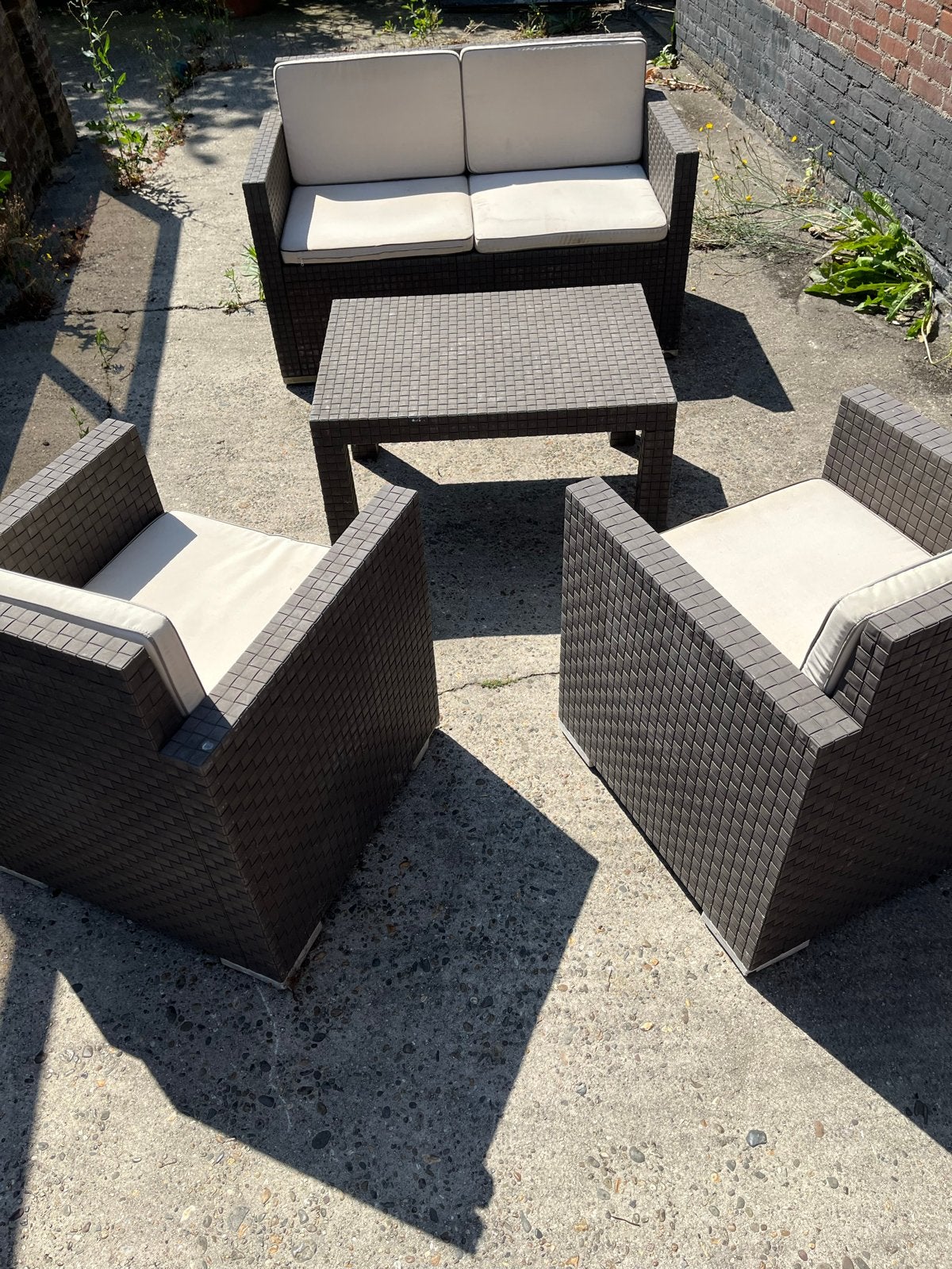 Lounge set, Tuin en Terras, Tuinsets en Loungesets, Ophalen, 4 zitplaatsen, Gebruikt, Loungeset