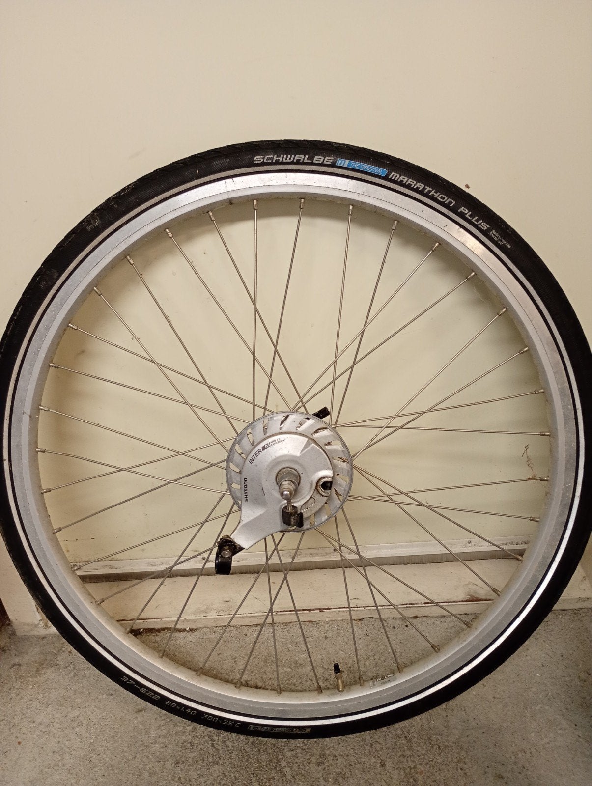 Aluminium achterWiel met Naafversnelling zgan band, Gebruikt, Schwalbe, Ophalen of Verzenden, Aluminium