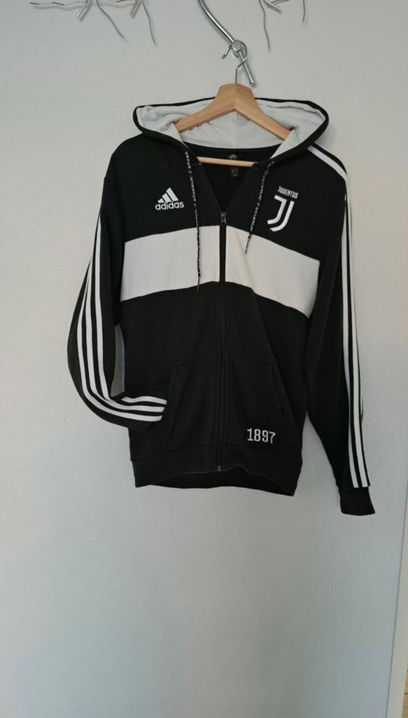 Originele Juventus hoodie - Adidas, Kleding | Heren, Sportkleding, Zwart, Ophalen of Verzenden, Zo goed als nieuw, Adidas