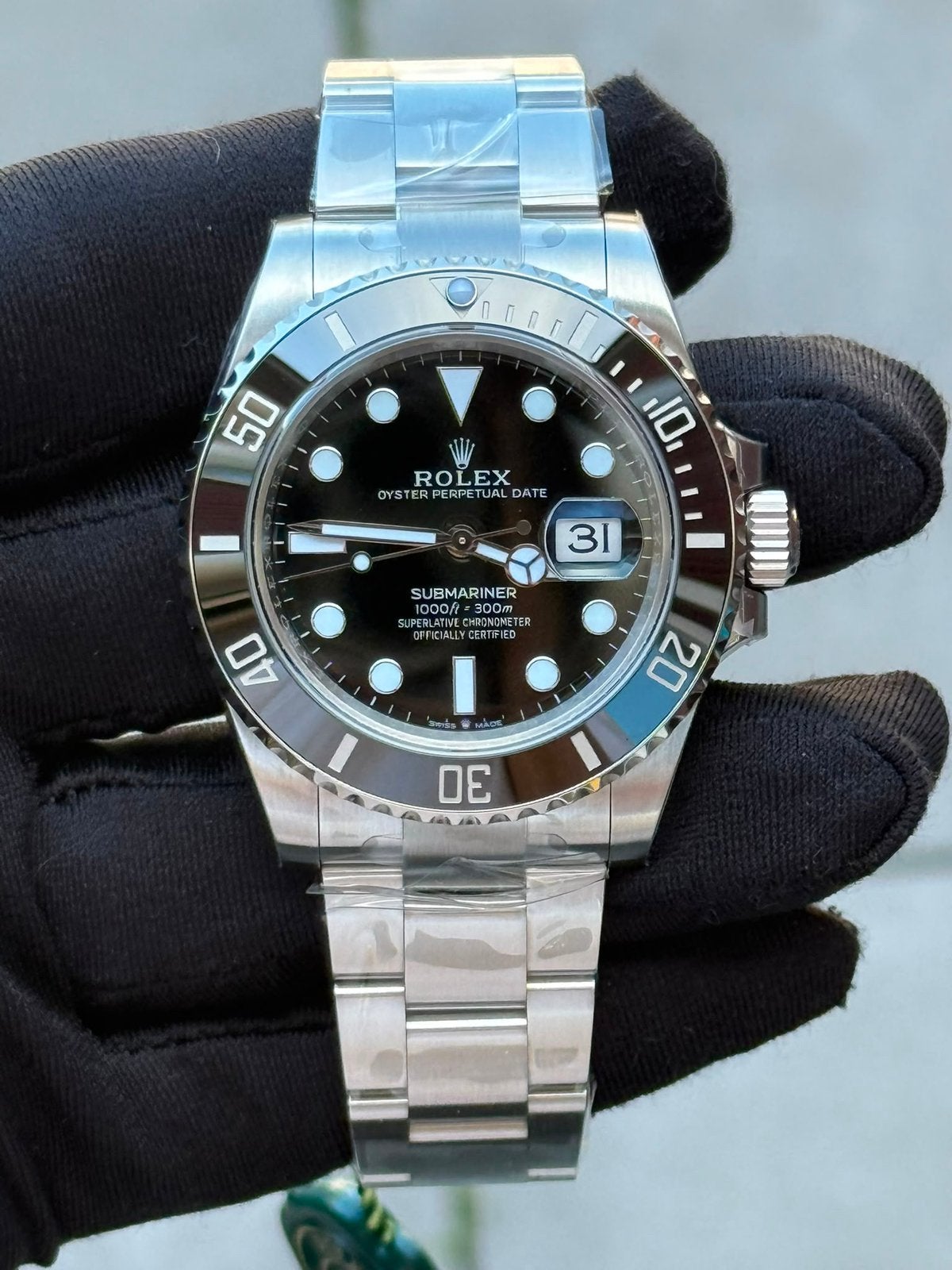Rolex Submariner 41MM 126610 LN Zwart, Ophalen of Verzenden, Zo goed als nieuw, Blauw, Jongen of Meisje