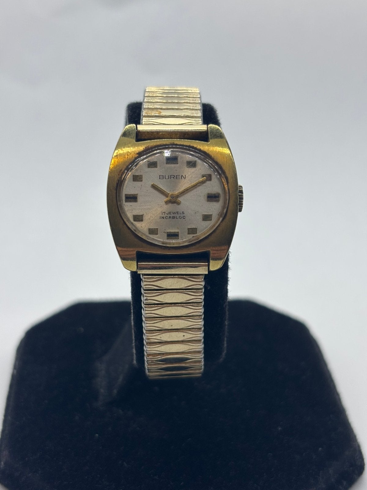 Buren dames horloge, handopwinder, Overige merken, Staal, Met bandje, Polshorloge
