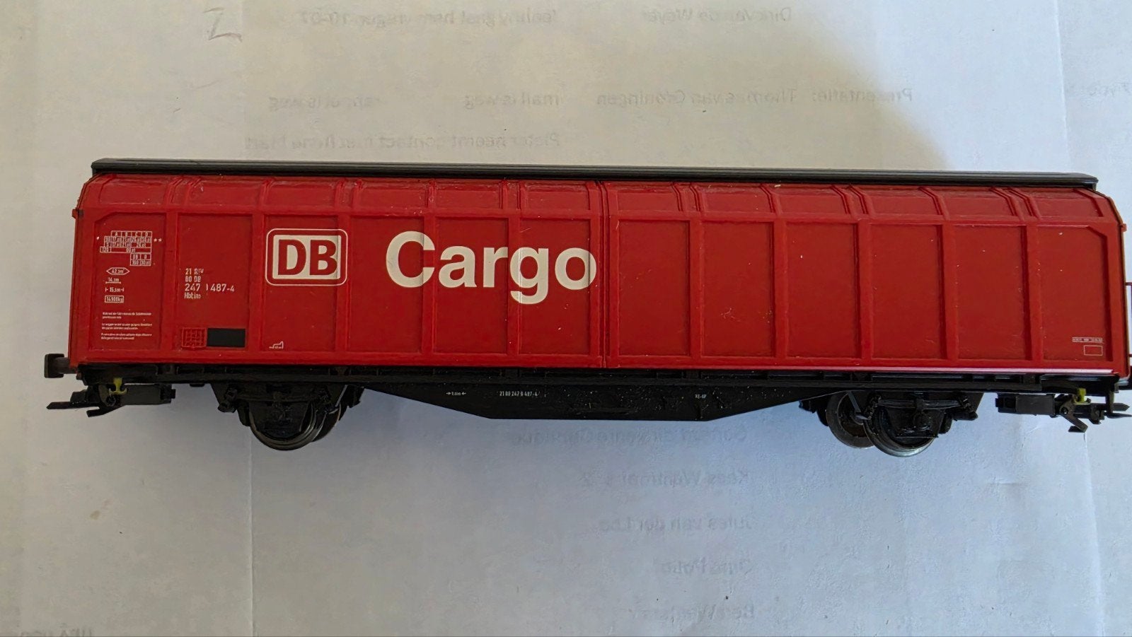 Rode DB Cargo Wagon - Zo goed als nieuw, Overige merken, Gelijkstroom, Wagon, Ophalen of Verzenden