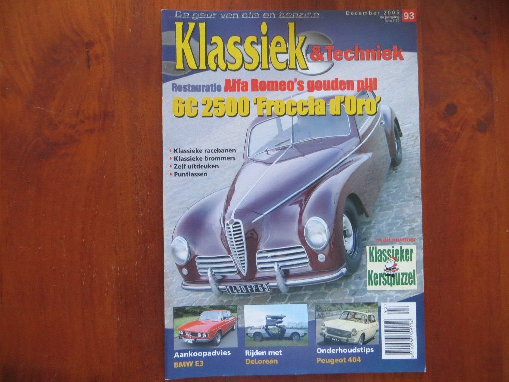 Klassiek & Techniek 93 Alfa Romeo 6C 2500 Freccia d’ Oro, Ophalen of Verzenden, Nieuw, Alfa Romeo