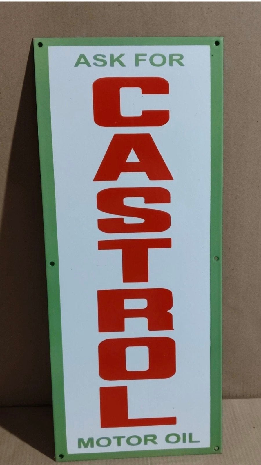 castrol emaille reclamebord, Ophalen of Verzenden, Gebruikt, Reclamebord