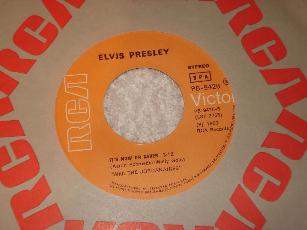 Elvis Presley   Its Now Or Never     Portugal     Orgineel, Ophalen of Verzenden, Zo goed als nieuw, Pop