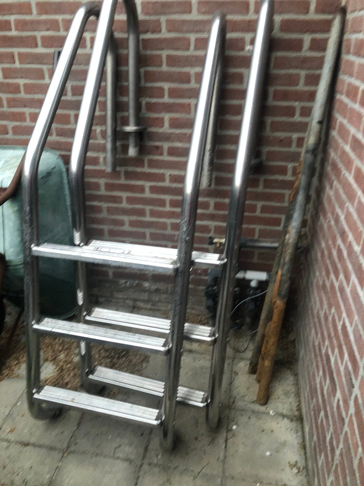 RVS zwembadtrap, Ophalen, Gebruikt