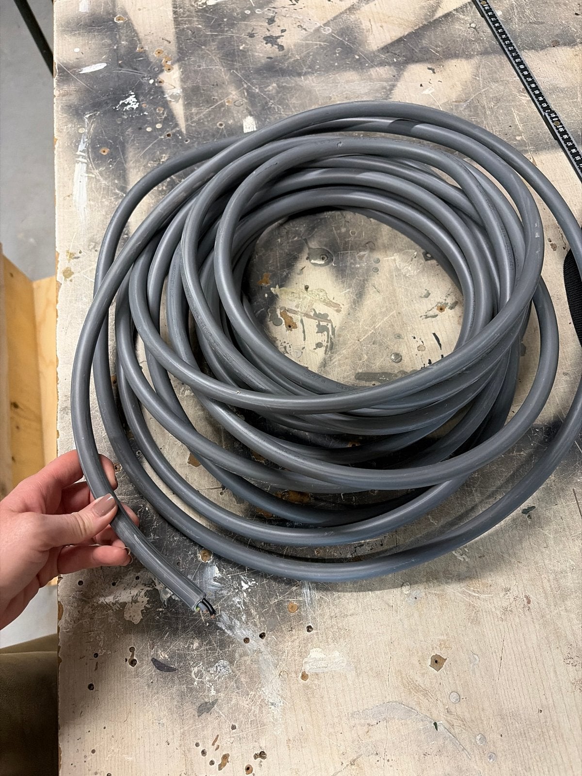 Krachtstroomkabel 5x4 - circa 10 meter, Doe-het-zelf en Verbouw, Elektra en Kabels, Ophalen of Verzenden, Gebruikt, Kabel of Snoer