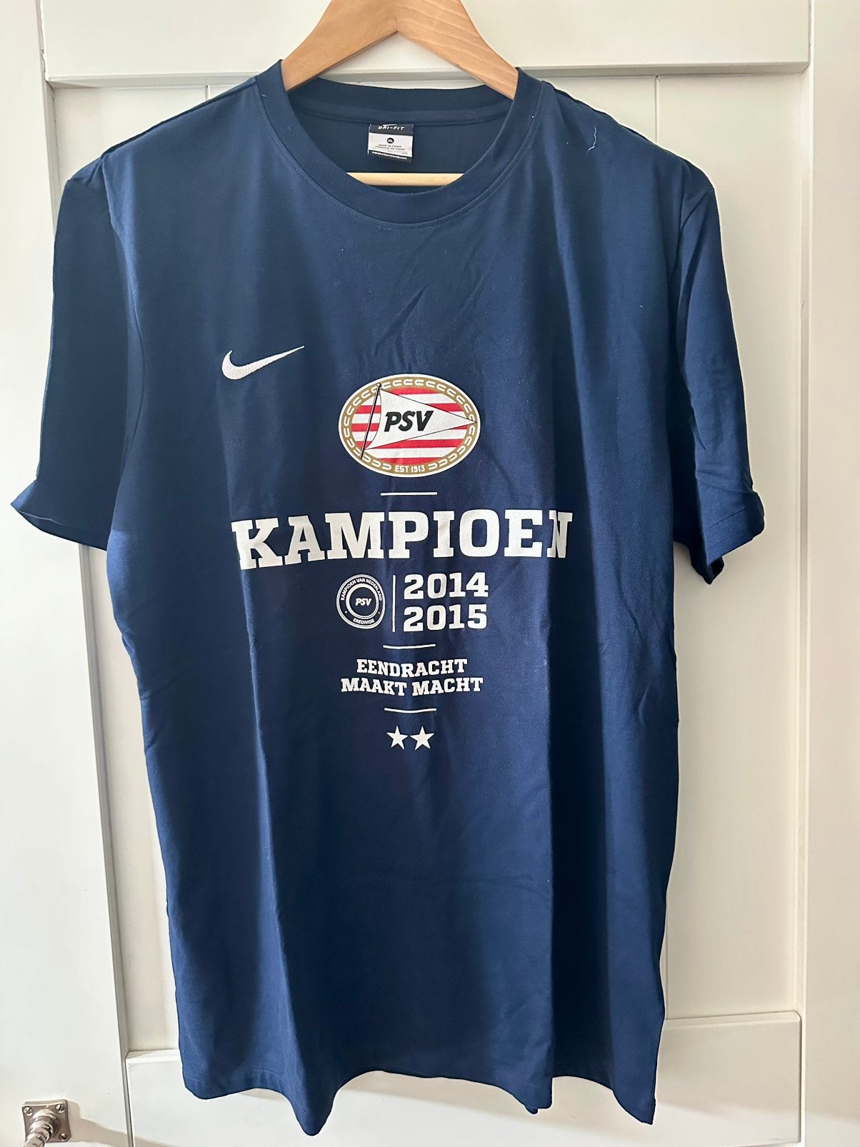 PSV Kampioen T-Shirt - Seizoen 2014-2015, Ophalen of Verzenden, Zo goed als nieuw, Maat 56/58 (XL), Blauw