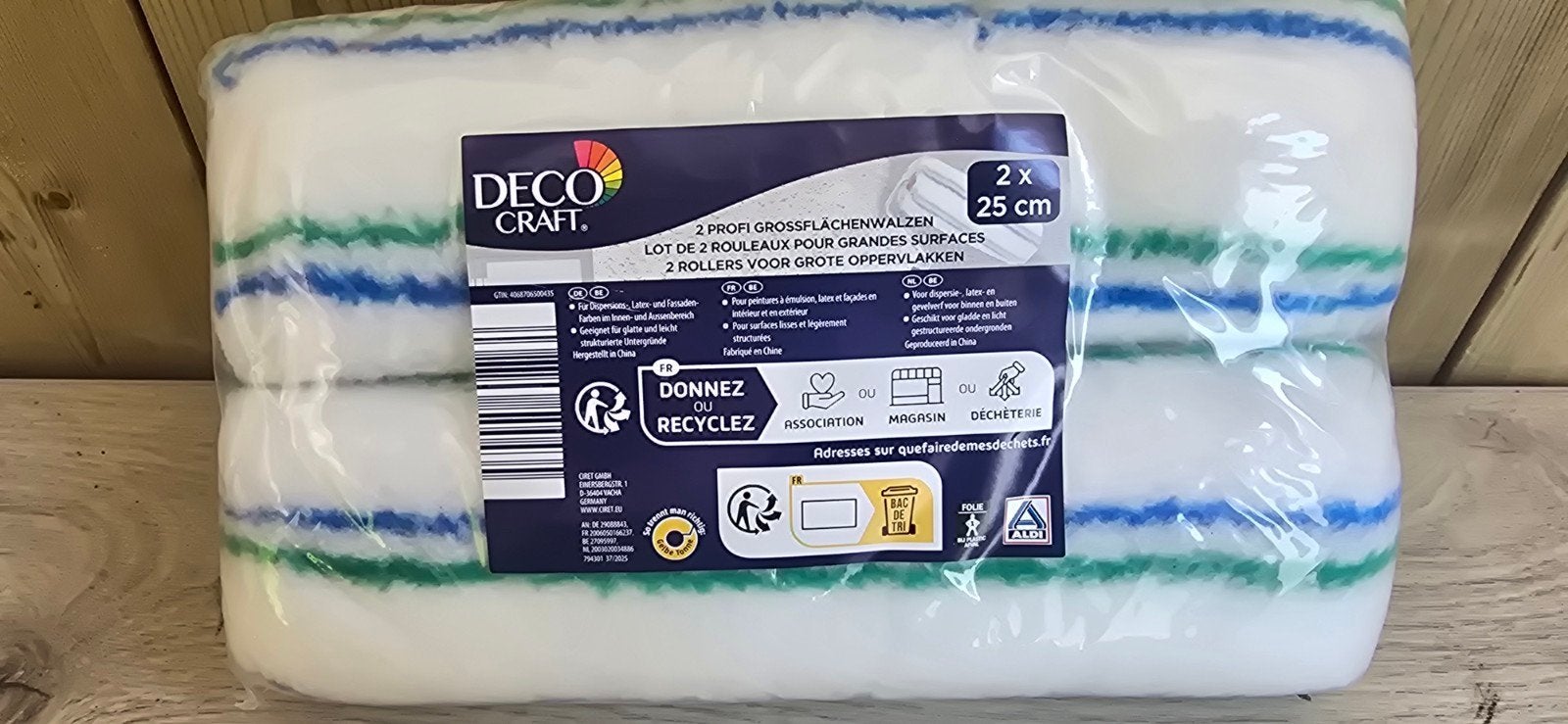Deco Craft Verfrollers 2x 25 cm voor Grote Oppervlakken, Ophalen of Verzenden