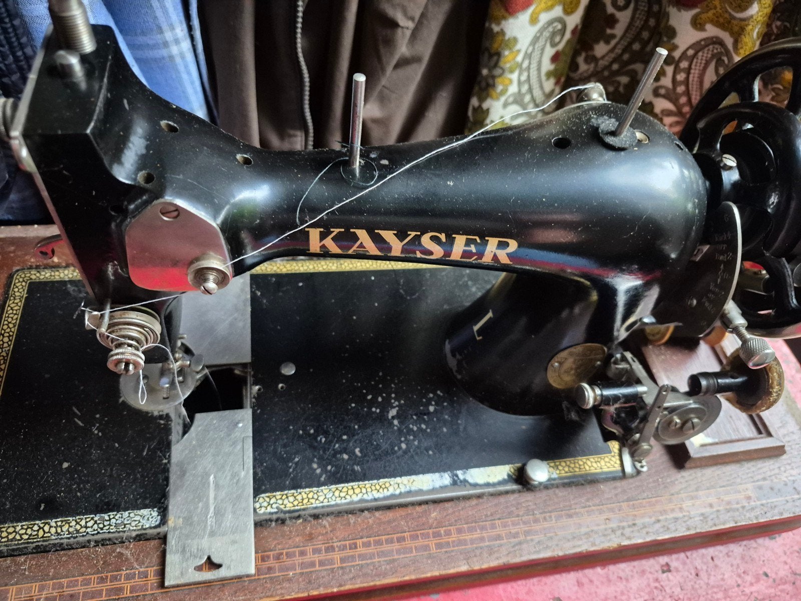 Antieke Kayser naaimachine, Antiek en Kunst, Ophalen of Verzenden