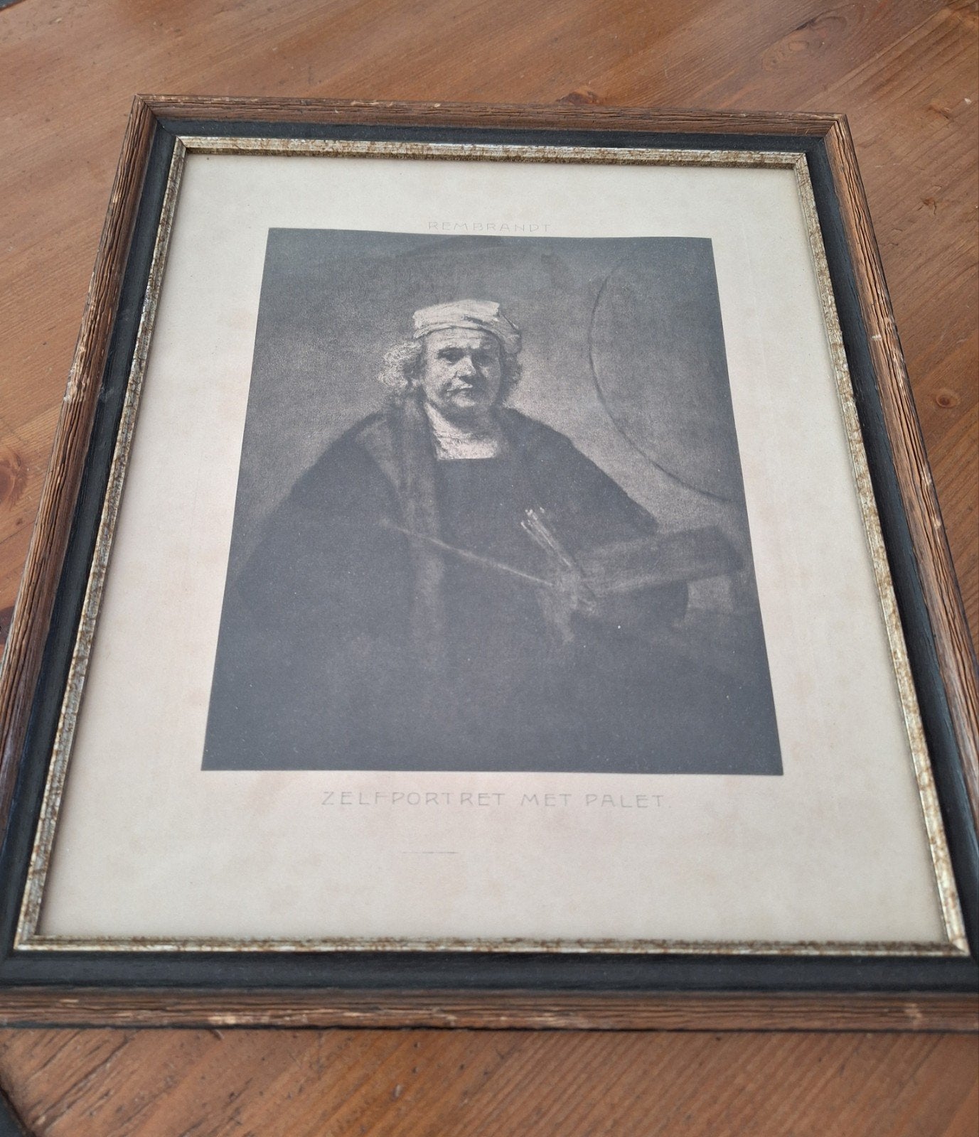 Rembrandt Zelfportret met Palet - Ingelijste Print, Ophalen