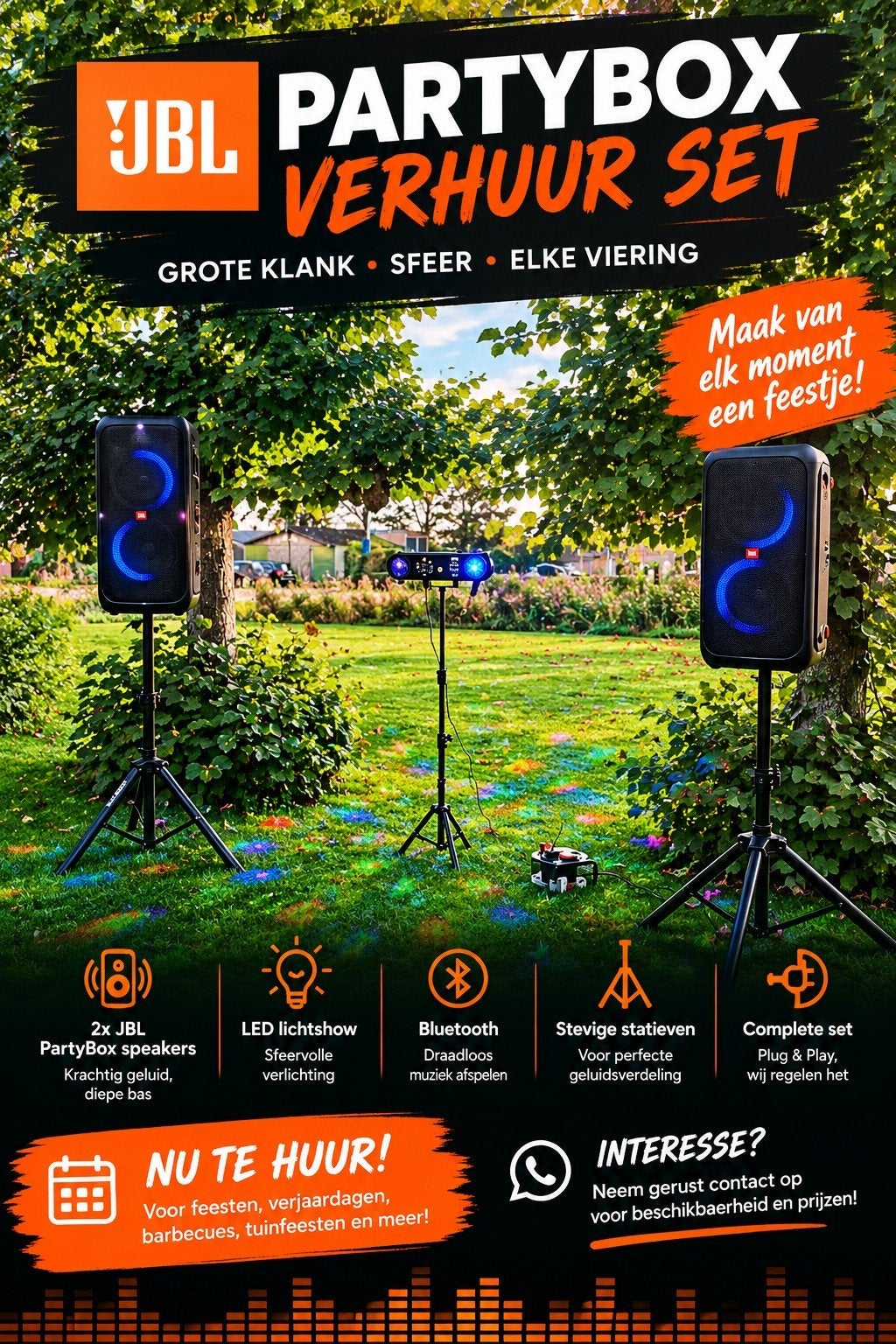 JBL Partybox feest verhuurset