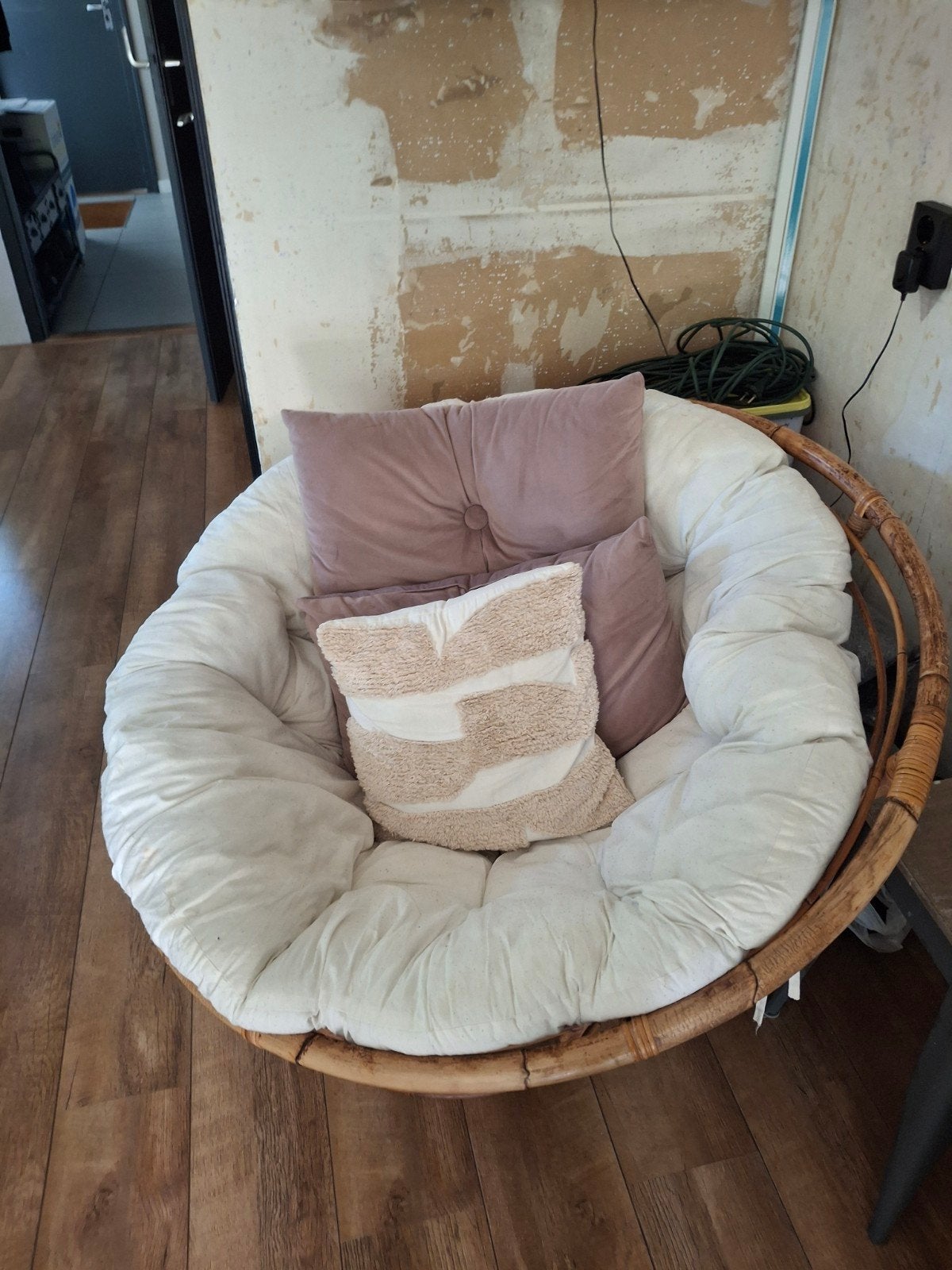 Papasan stoel met kussen - Rotan, Ophalen, Bohemian, Relax, Gebruikt, Overige kleuren