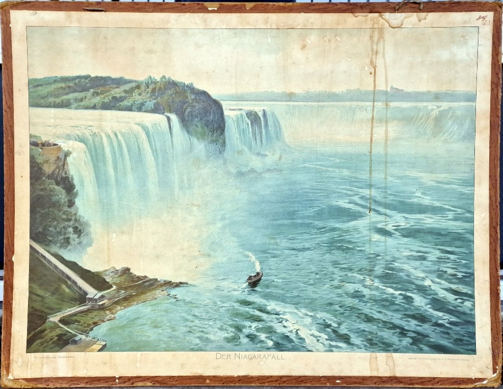 Der Niagarafall / illustrator onbekend, Antiek en Kunst, Ophalen, Aardrijkskunde
