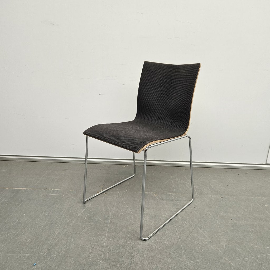 Chairik Erik Magnussen houten design stoel - zwarte stof, Niet ingevuld, Gebruikt, Niet ingevuld, Niet ingevuld
