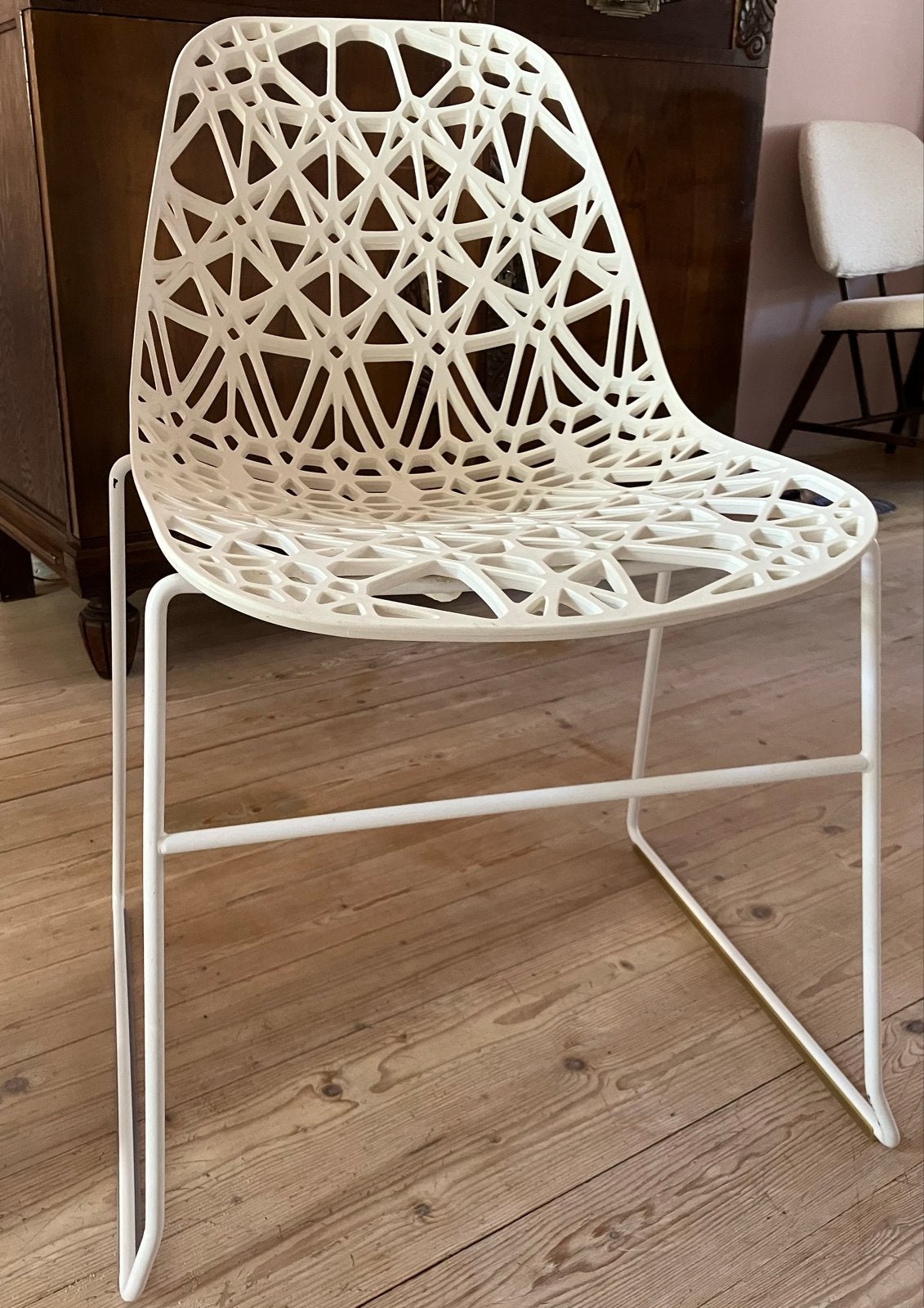 Ton Haas Nett Crassevig stoel voor binnen en buiten, Huis en Inrichting, Stoelen, Ophalen, Wit, Kunststof, Eén