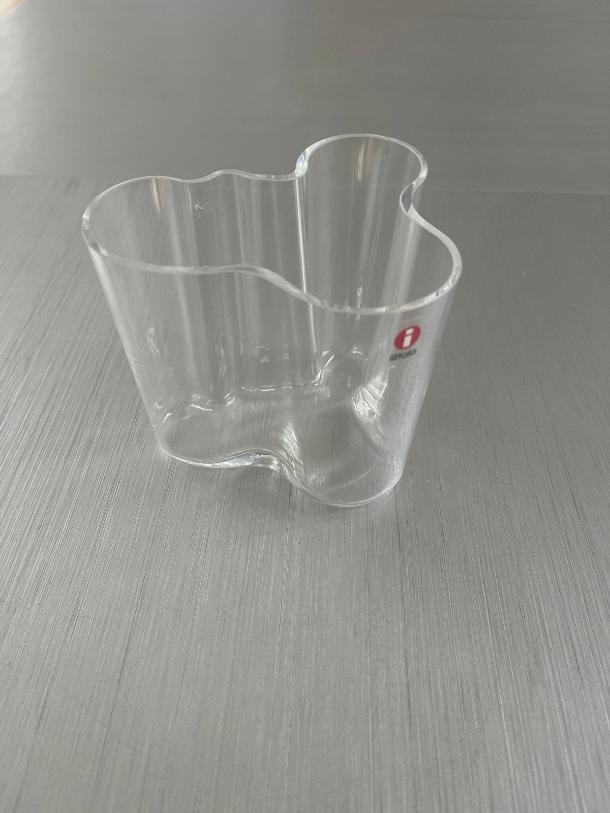 Iittala Aalto Vaas - Helder Glas - 95mm perfecte staat, Ophalen of Verzenden