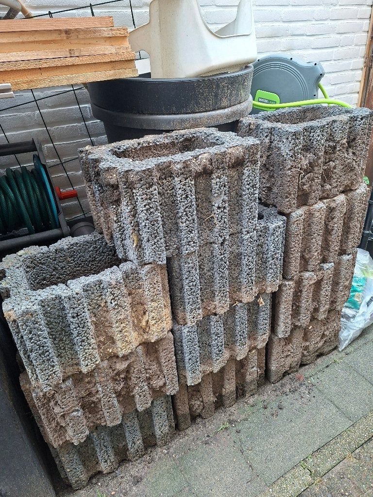 Betonnen bloembakken, Ophalen, Gebruikt, Minder dan 30 cm, Vierkant